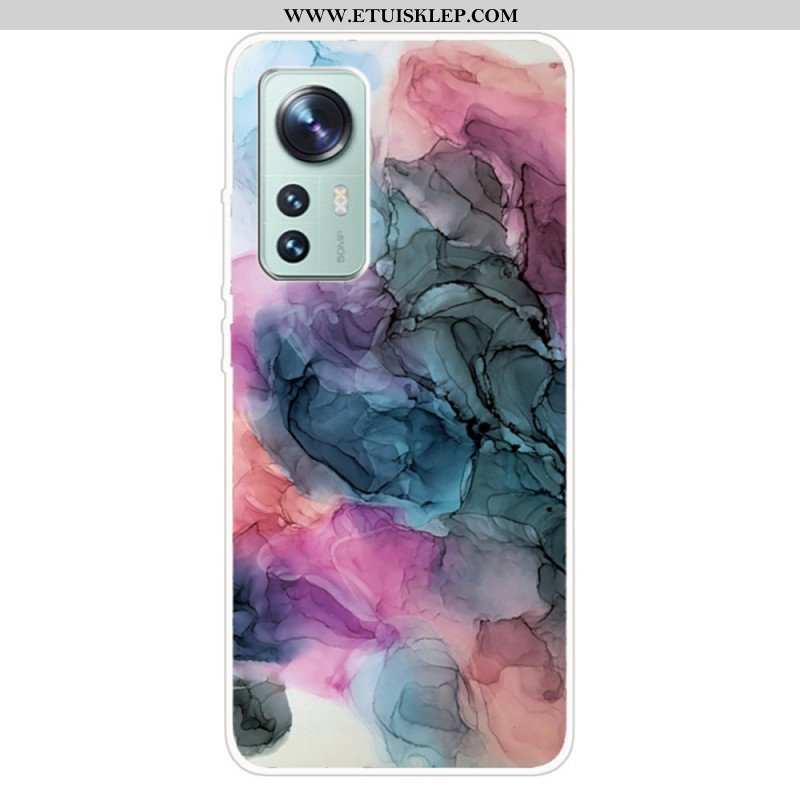 Etui do Xiaomi 12 Pro Akwarela Z Marmuru Silikonowego